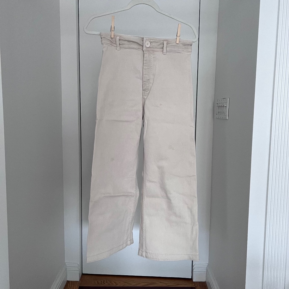 ZARA Wide Leg Tan Pant